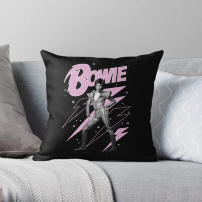 Lightning Throw Pillow Official David Bowie Merch