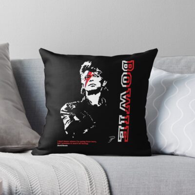 David Bowie Throw Pillow Official David Bowie Merch