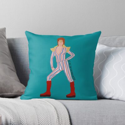 Let All The Children Boogie Throw Pillow Official David Bowie Merch