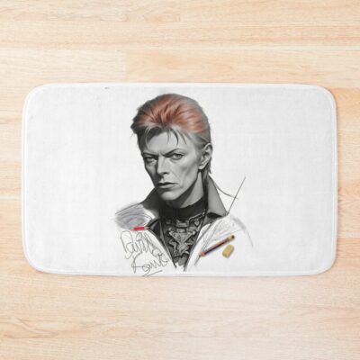 David Bowie In Sketch Bath Mat Official David Bowie Merch
