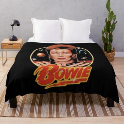 Sik Owie Headbang Throw Blanket Official David Bowie Merch