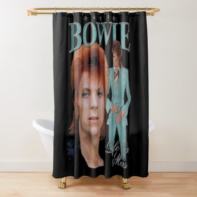 The Simple Bowie_Bowie My Heart Shower Curtain Official David Bowie Merch