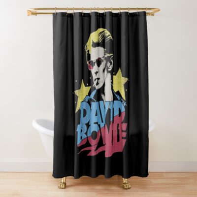 Bowie Rock Shower Curtain Official David Bowie Merch